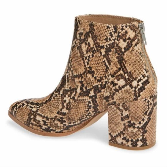 Steve Madden Boots New Julianne Tan Snake Booties - Picture 2 of 5